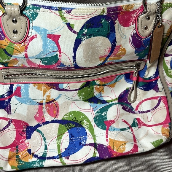 Coach 31141E Stamped Signature C Hallie East West Tote Bag - Picture 2 of 13